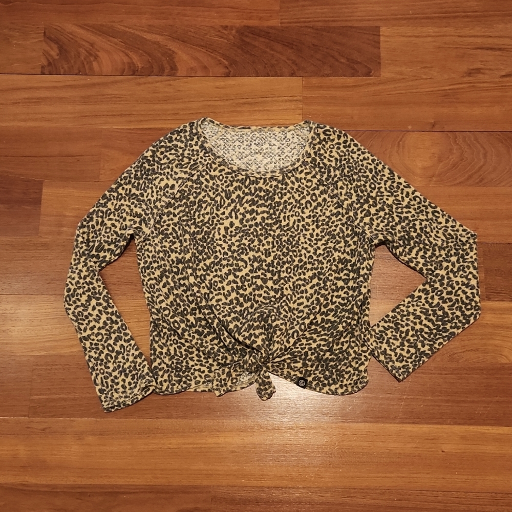 Girls Treasure & Bond Leopard Print Top Size L (10-12)